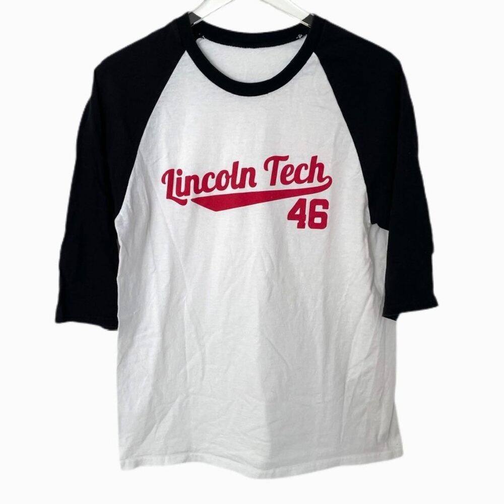 Vintage y2k Lincoln Tech Ringer T-shirt Sz L